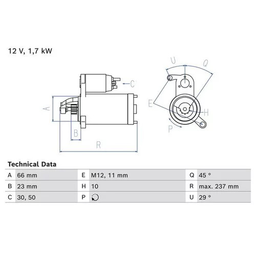 Štartér 0 986 026 520 /BOSCH/