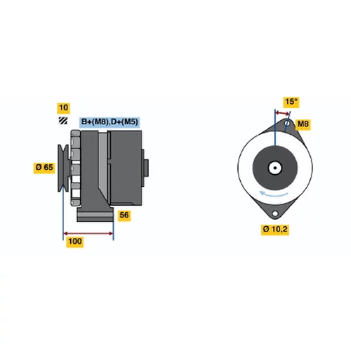 Alternátor BOSCH 0 986 034 250