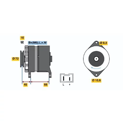 Alternátor BOSCH 0 986 037 301