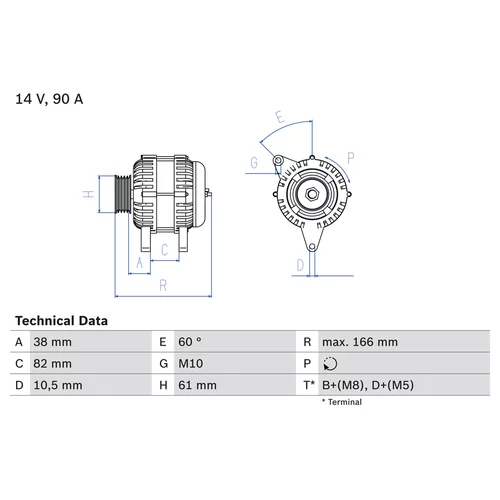 Alternátor BOSCH 0 986 040 340