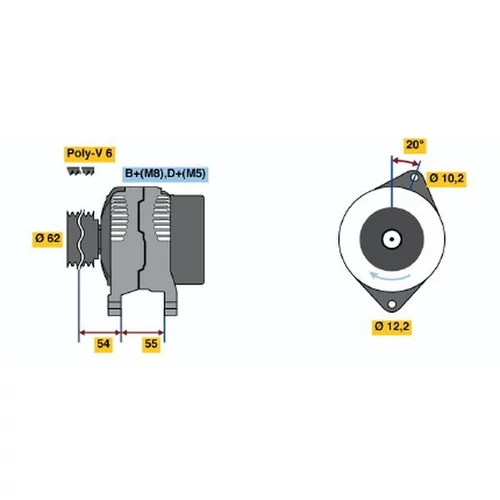 Alternátor BOSCH 0 986 040 980