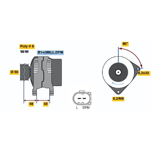 Alternátor BOSCH 0 986 045 310