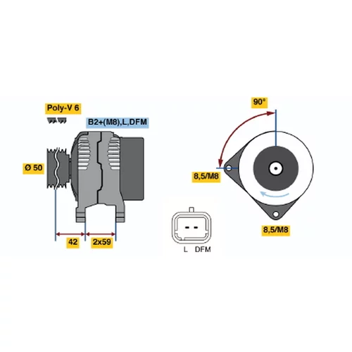 Alternátor BOSCH 0 986 047 370