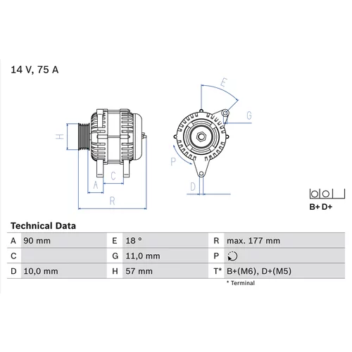 Alternátor BOSCH 0 986 049 131