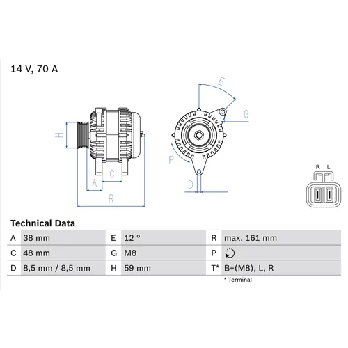 Alternátor BOSCH 0 986 049 570