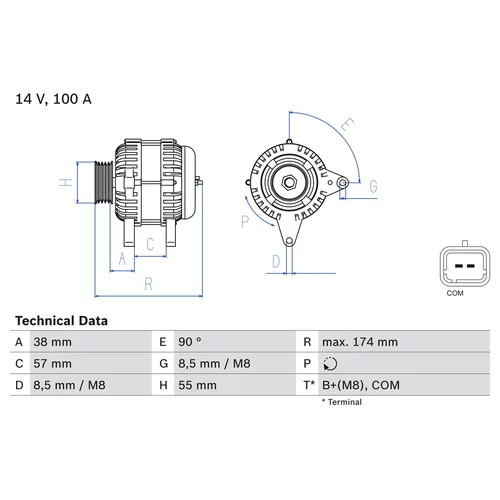 Alternátor BOSCH 0 986 083 200