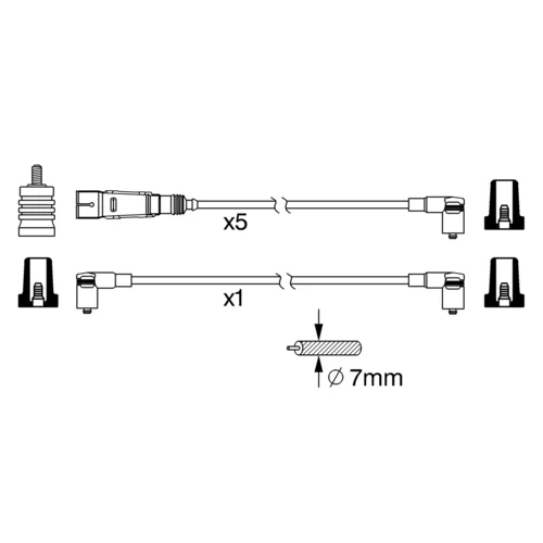 Sada zapaľovacích káblov BOSCH 0 986 356 371 - obr. 4