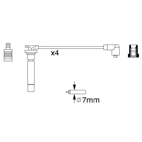 Sada zapaľovacích káblov BOSCH 0 986 356 705