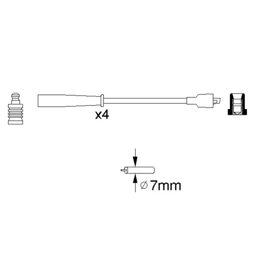 Sada zapaľovacích káblov BOSCH 0 986 356 716 - obr. 4
