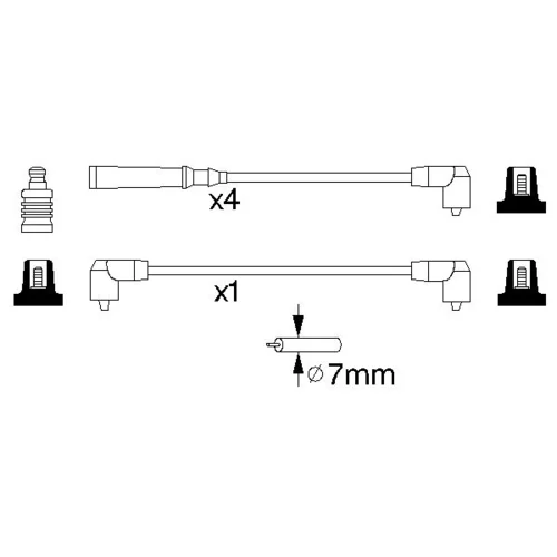 Sada zapaľovacích káblov BOSCH 0 986 356 847 - obr. 4