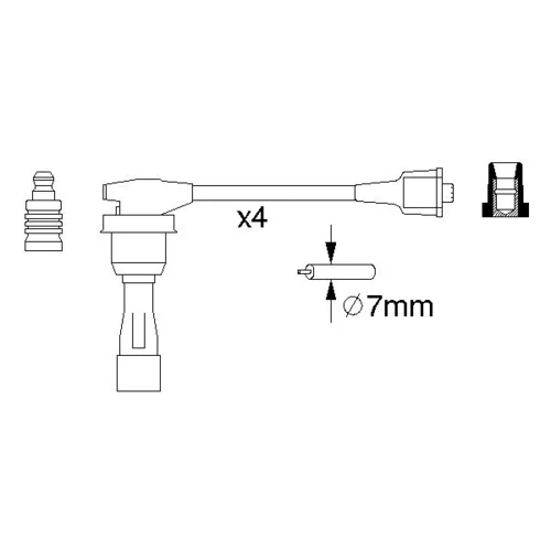 Sada zapaľovacích káblov BOSCH 0 986 356 974 - obr. 4