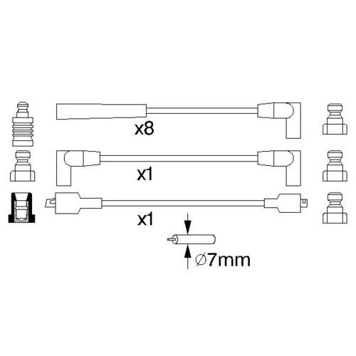 Sada zapaľovacích káblov BOSCH 0 986 357 118 - obr. 4