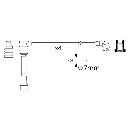 Sada zapaľovacích káblov BOSCH 0 986 357 147 - obr. 4