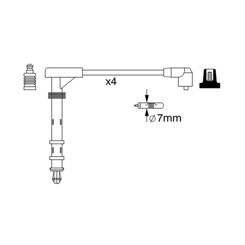 Sada zapaľovacích káblov BOSCH 0 986 357 261 - obr. 4