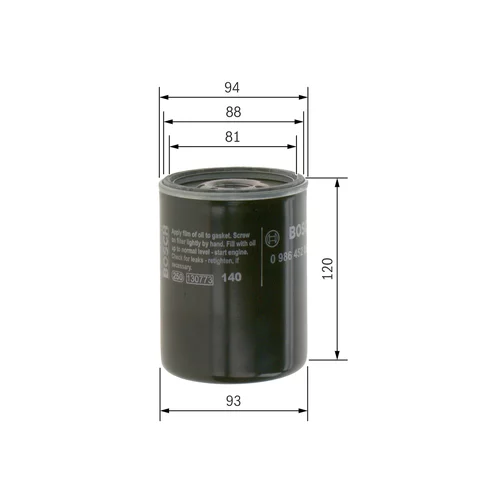 Olejový filter 0 986 452 064 /BOSCH/