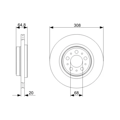 Brzdový kotúč 0 986 479 320 /BOSCH/ - obr. 4