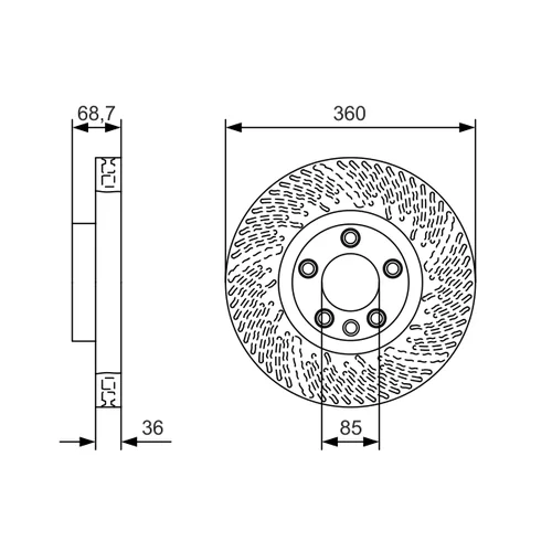 Brzdový kotúč 0 986 479 B13 /BOSCH/ - obr. 4