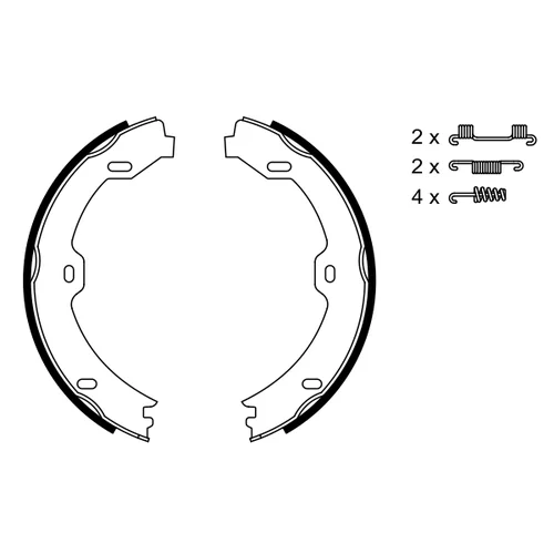 Sada brzd. čeľustí parkov. brzdy BOSCH 0 986 487 666 - obr. 4
