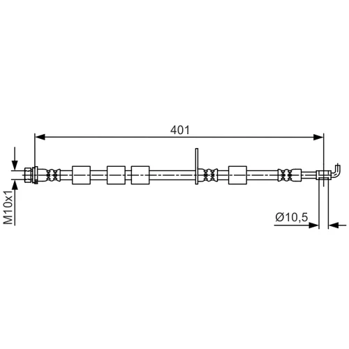 Brzdová hadica BOSCH 1 987 481 700