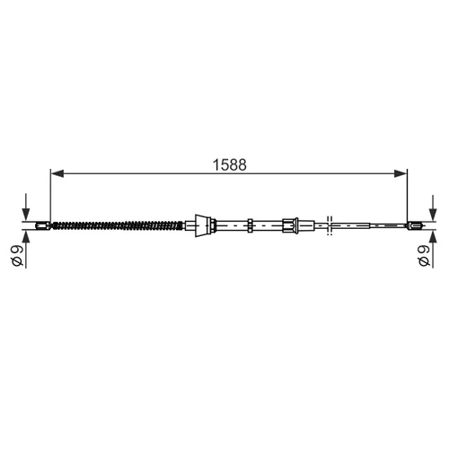 Ťažné lanko parkovacej brzdy 1 987 482 266 /BOSCH/