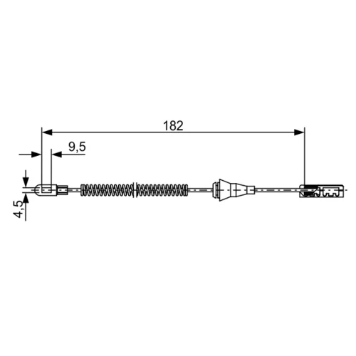Ťažné lanko parkovacej brzdy BOSCH 1 987 482 449