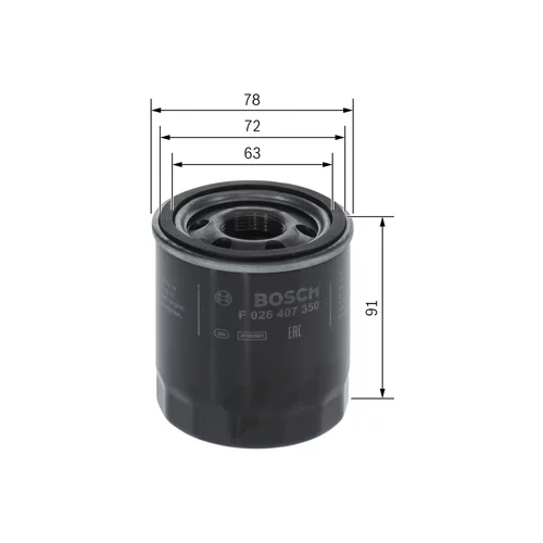 Olejový filter BOSCH F 026 407 350 - obr. 4