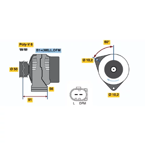 Alternátor BOSCH 0 124 615 046 - obr. 4