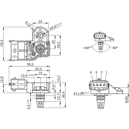 Snímač BOSCH 0 281 006 171 - obr. 5