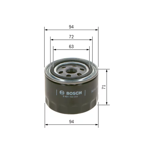 Olejový filter BOSCH 0 451 103 311 - obr. 4