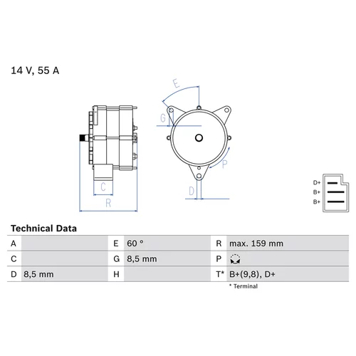 Alternátor BOSCH 0 986 031 020