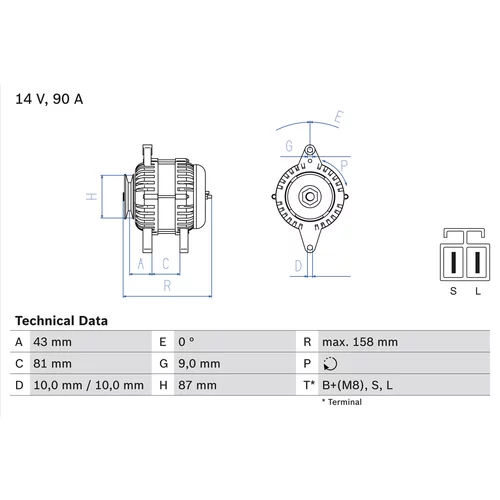 Alternátor BOSCH 0 986 080 430