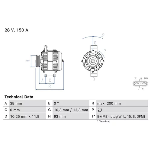 Alternátor BOSCH 0 986 085 350