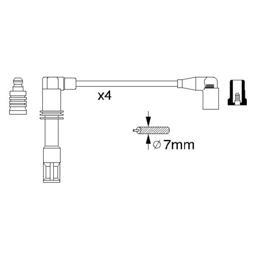 Sada zapaľovacích káblov BOSCH 0 986 356 308 - obr. 4