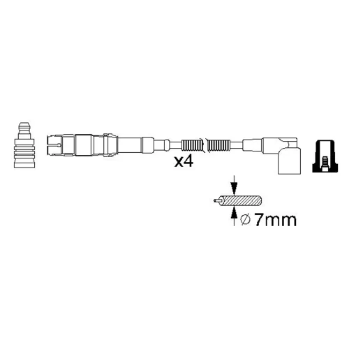 Sada zapaľovacích káblov 0 986 356 310 /BOSCH/ - obr. 4