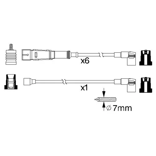 Sada zapaľovacích káblov BOSCH 0 986 356 336 - obr. 4