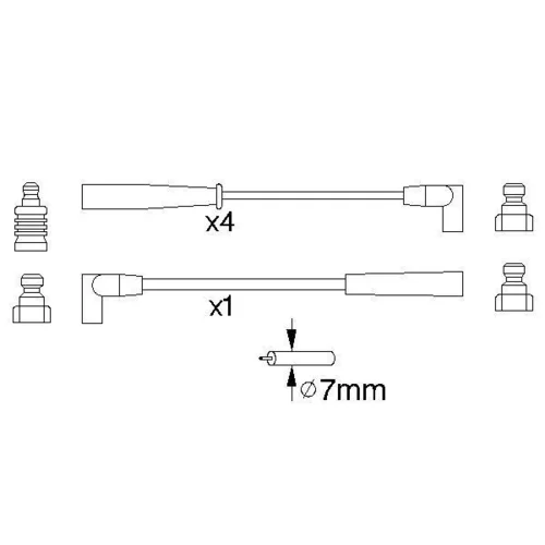 Sada zapaľovacích káblov BOSCH 0 986 356 888 - obr. 4