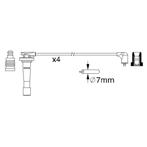 Sada zapaľovacích káblov BOSCH 0 986 357 150 - obr. 4