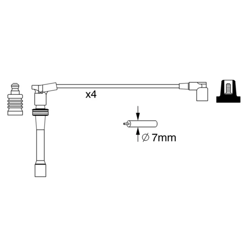 Sada zapaľovacích káblov BOSCH 0 986 357 260 - obr. 4