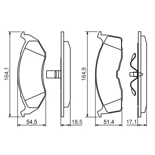 Sada brzdových platničiek kotúčovej brzdy 0 986 424 363 /BOSCH/ - obr. 4