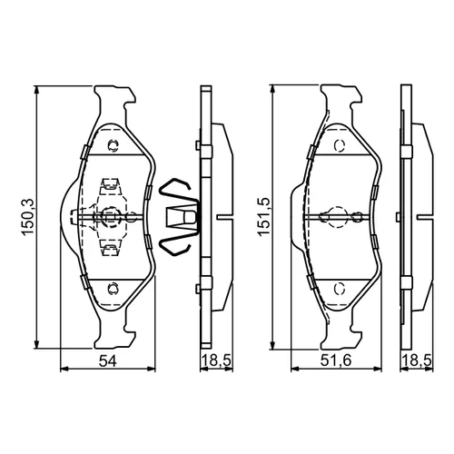 Sada brzdových platničiek kotúčovej brzdy 0 986 424 645 /BOSCH/ - obr. 4