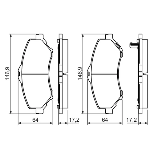 Sada brzdových platničiek kotúčovej brzdy 0 986 494 493 /BOSCH/ - obr. 4