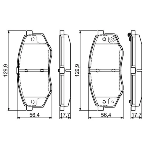 Sada brzdových platničiek kotúčovej brzdy BOSCH 0 986 494 692 - obr. 6