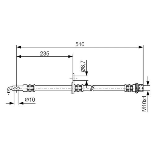 Brzdová hadica BOSCH 1 987 476 355