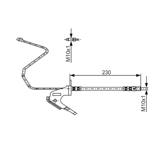 Brzdová hadica BOSCH 1 987 481 161