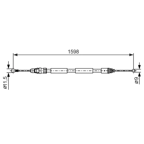 Ťažné lanko parkovacej brzdy 1 987 482 388 /BOSCH/