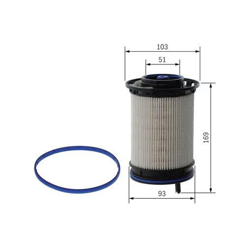 Palivový filter BOSCH F 026 402 207