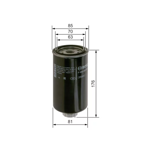 Palivový filter BOSCH F 026 402 270 - obr. 5