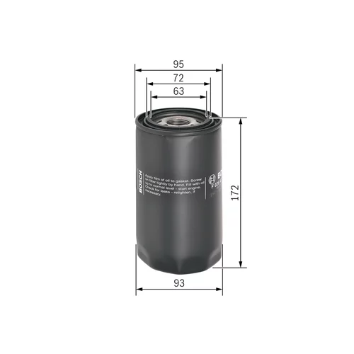 Olejový filter BOSCH F 026 407 101 - obr. 4