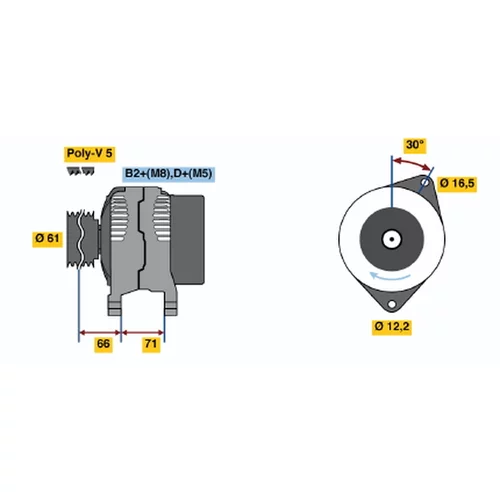 Alternátor BOSCH 0 124 415 012 - obr. 4