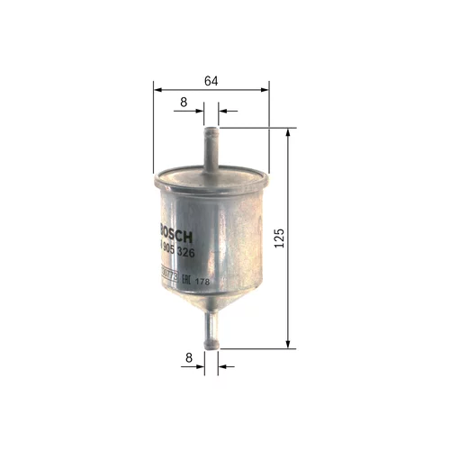 Palivový filter BOSCH 0 450 905 326 - obr. 4